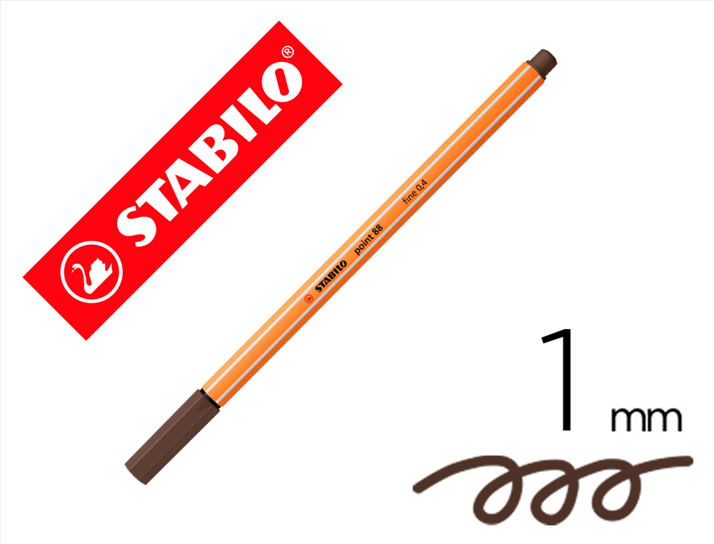 ROTULADOR STABILO PUNTA DE FIB RA POINT 88 SOMBRA PUNTA FINA 0,4MM