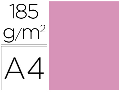 CARTULINA GUARRO DIN A4 ROSA CHICLE 185 GR PAQUETE DE 50 HOJAS