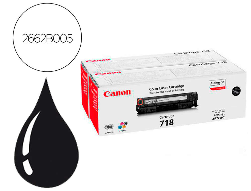 TONER CANON 718B LBP7680 LBP7200 MF8300 PACK NEGRO