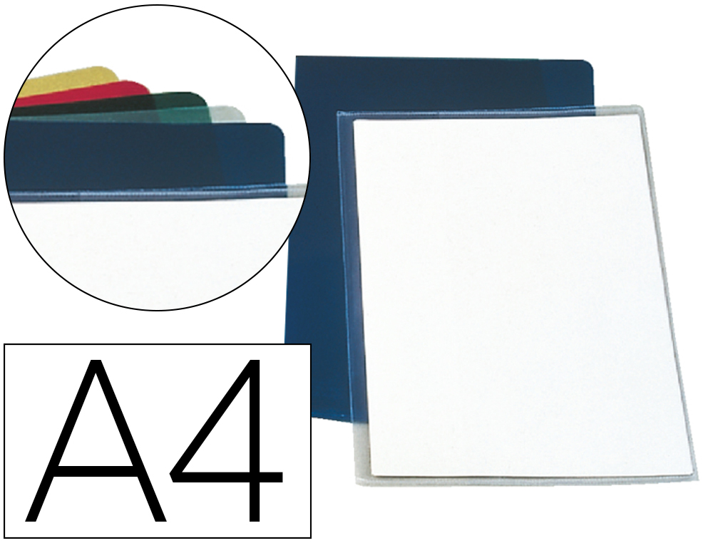 CARPETA DOSSIER UÑERO PLASTICO ESSELTE FOLIO PVC TRANSPARENTE 140 MC CAJA DE 100 UNIDADES