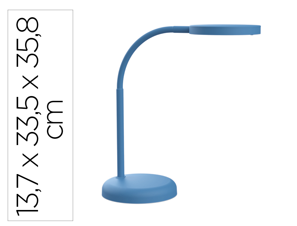 LAMPARA DE ESCRITORIO MAUL LED 5W 769LM LUZ CALIDA BRAZO Y CABEZAL GIRATORIOS AZUL