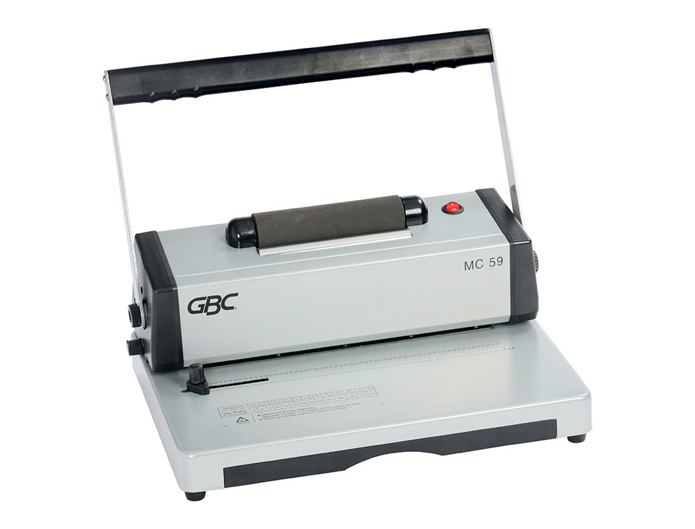 ENCUADERNADORA PARA ESPIRAL GBC MULTIBIND MC59 PERFORA 20 HOJAS TAMAÑO A4 ENCUADERNA 450 HOJAS
