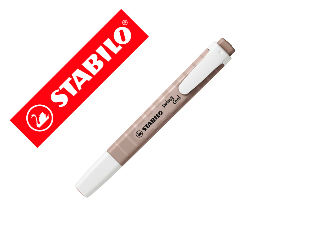 ROTULADOR STABILO FLUORESCENTE FINO SWING COOL NATURE COLORS GRIS CALIDO