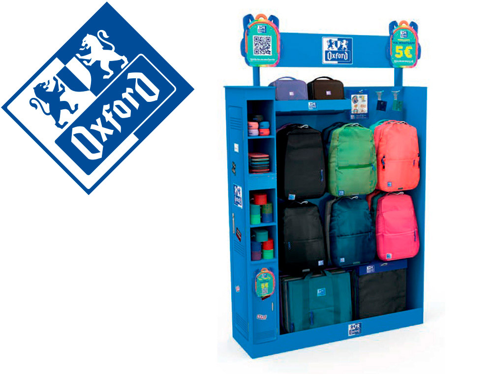 CONTENIDO 3/3 PARA EXPOSITOR OXFORD YOUNG PROOF ESTUCHES PORTATODOS/SACO/BOLSA ISOTERMICA/LLAVEROS/SET PINS