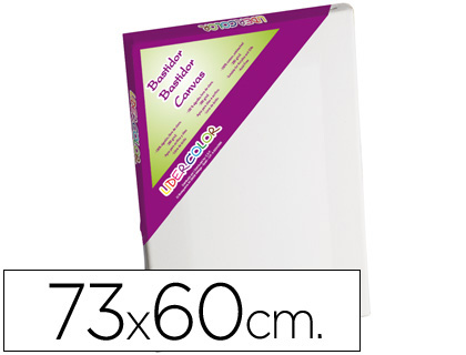 BASTIDOR LIDERPAPEL 20F LIENZO GRAPADO TRASERO ALGODON 100% MARCO PAWLONIA 1,8X3,8 CM BORDES MADERA 73X60 CM