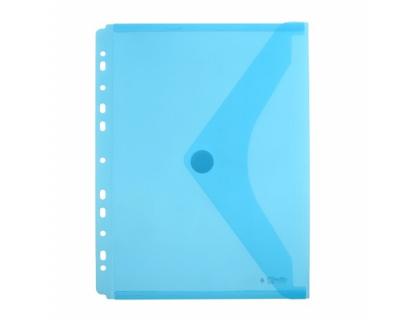 CARPETA OFFICE BOX DOSSIER V-LOCK BROCHE POLIPROPILENO MULTITALADRO DIN A4+ AZUL