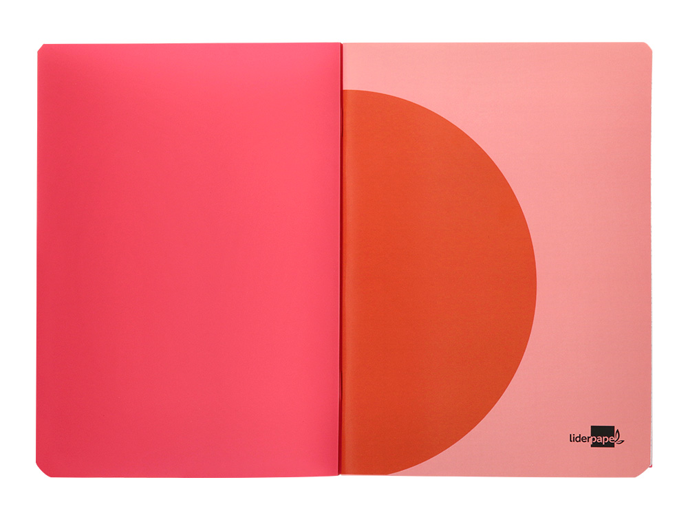 LIBRETA LIDERPAPEL 360 TAPA DE PLASTICO A4 48 HOJAS 90G/M2 RAYADO N46 COLORES SURTIDOS
