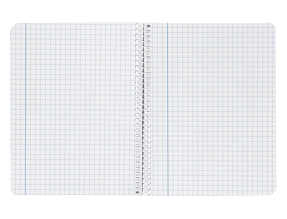 CUADERNO ESPIRAL LIDERPAPEL CUARTO SMART TAPA BLANDA 80H 60GR CUADRO 6MM CON MARGEN COLORES SURTIDOS