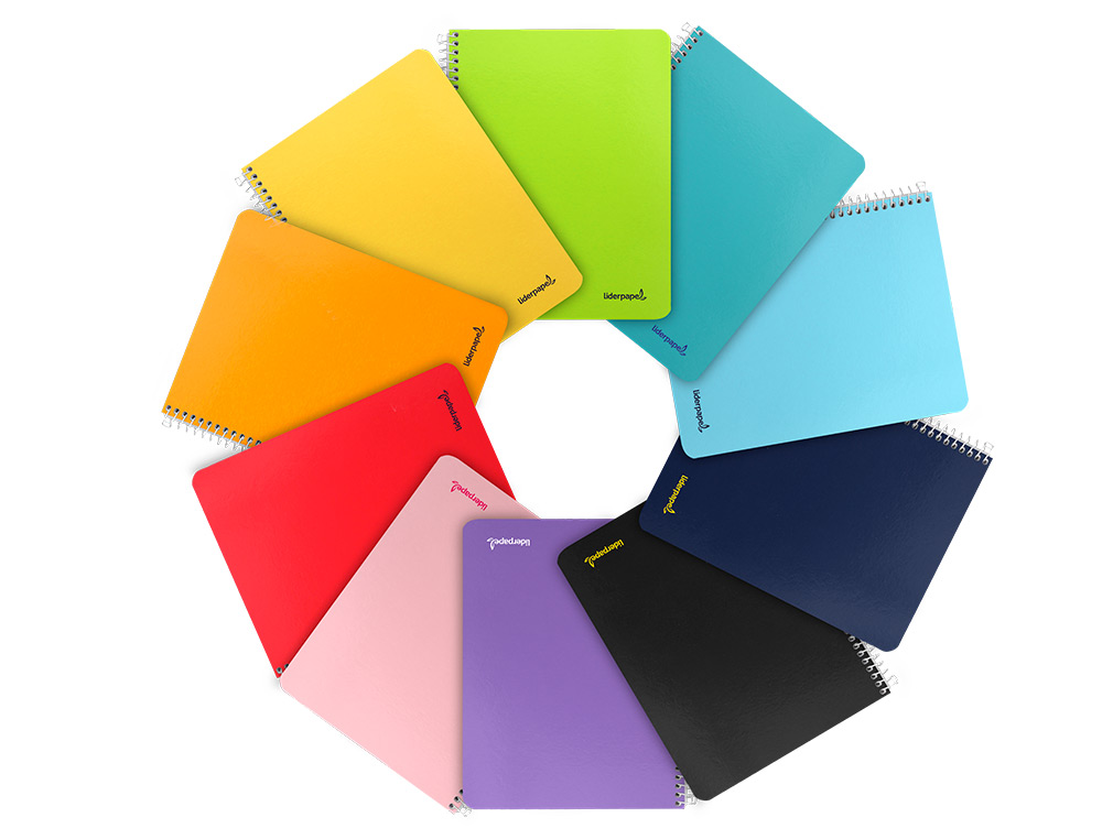 CUADERNO ESPIRAL LIDERPAPEL CUARTO SMART TAPA BLANDA 80H 60GR CUADRO 6MM CON MARGEN COLORES SURTIDOS