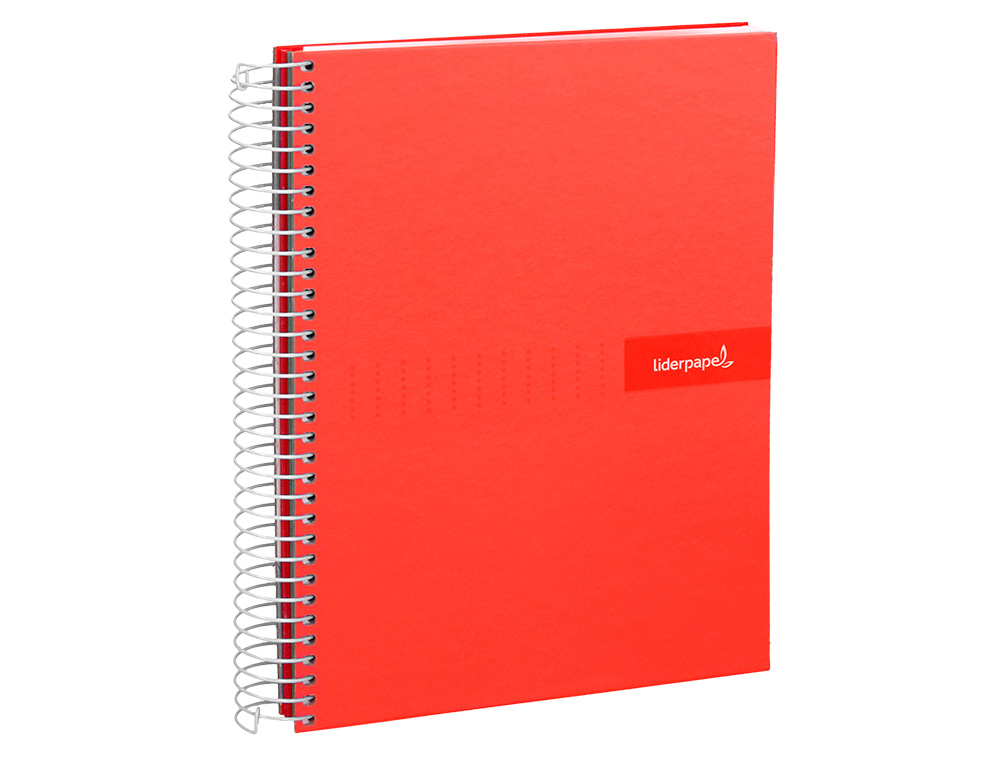 CUADERNO ESPIRAL LIDERPAPEL A4 CRAFTY TAPA FORRADA 80H 90GR CUADRO 4MM CON MARGEN COLORES SURTIDOS