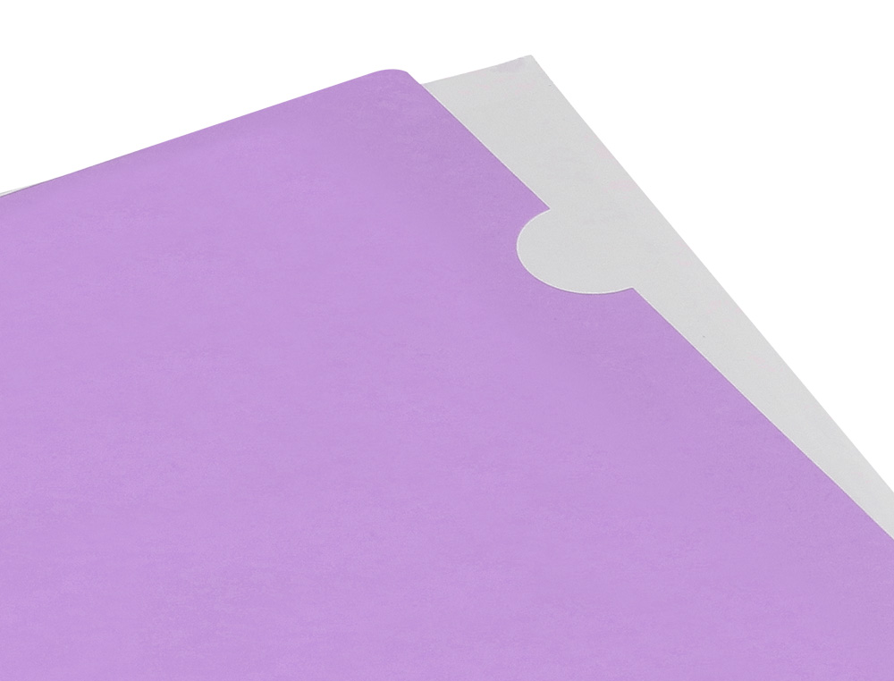 CARPETA LIDERPAPEL DOSSIER UERO POLIPROPILENO DIN A4 LAVANDA OPACO 20 HOJAS