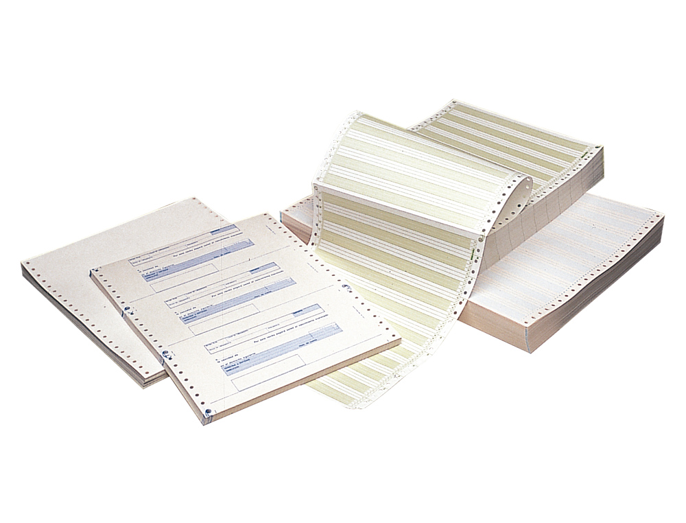 PAPEL CONTINUO 240X12 BLANCO 2 HOJAS CAJA DE 1500 JUEGOS