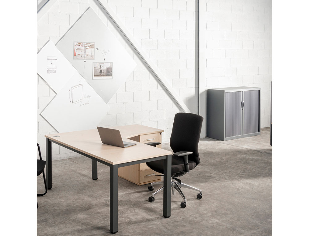 CAJONERA ROCADA CON CUATRO CAJONES SERIE STORE 60X50X72 CM ACABADO AW04 BLANCO/BLANCO