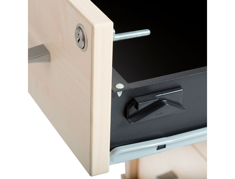 CAJONERA ROCADA CON CUATRO CAJONES SERIE STORE 60X50X72 CM ACABADO AW04 BLANCO/BLANCO