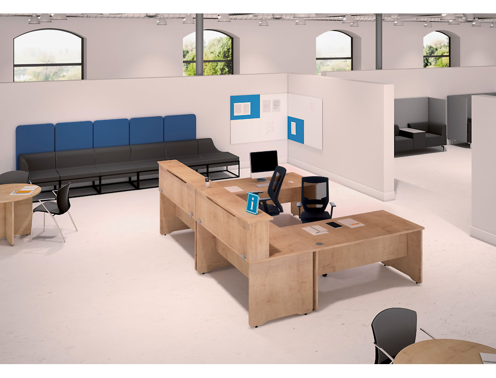 MOSTRADOR DE ALTILLO ROCADA VALIDO PARA MESAS WORK METAL EXECUTIVE 160X30X40 CM ACABADO AA01 HAYA/HAYA