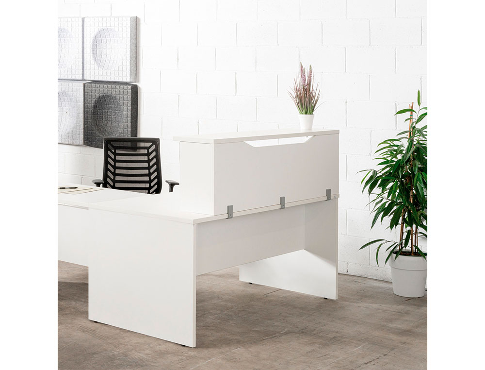 MOSTRADOR DE ALTILLO ROCADA VALIDO PARA MESAS WORK METAL EXECUTIVE 160X30X40 CM ACABADO AA01 HAYA/HAYA