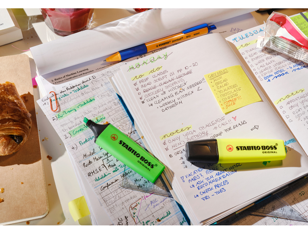 ROTULADOR STABILO BOSS FLUORESCENTE 70 EXPOSITOR DE 45 UNIDADES COLORES SURTIDOS