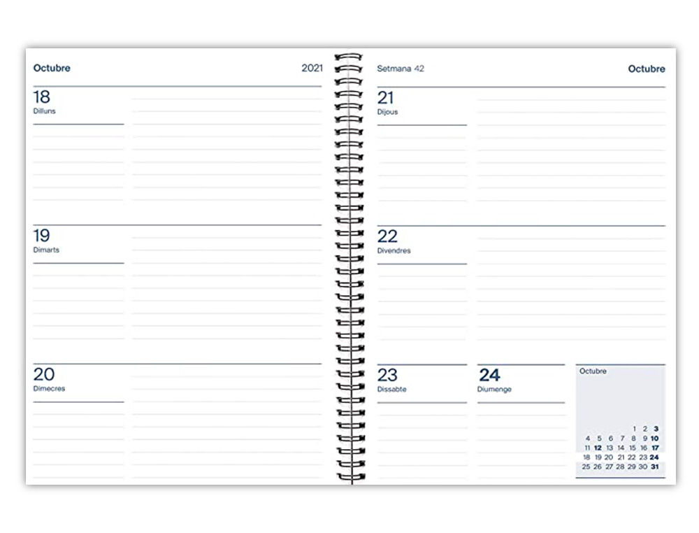 AGENDA DEL PROFESORADO ADDITIO SEMANA VISTA EVALUACION Y HOJAS PARA ANOTACIONES 208 PAGINAS COLORES STDOS.CATALAN