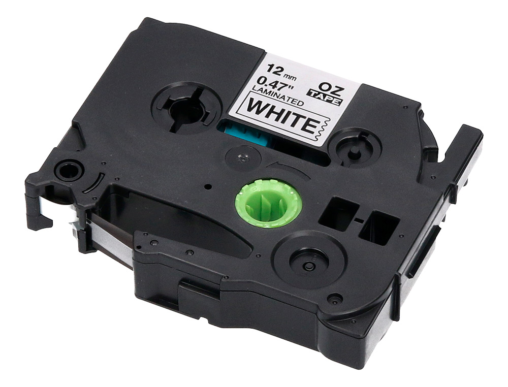 CINTA Q-CONNECT TZE-231 BLANCO-NEGRO 12MM LONGITUD 8 MT