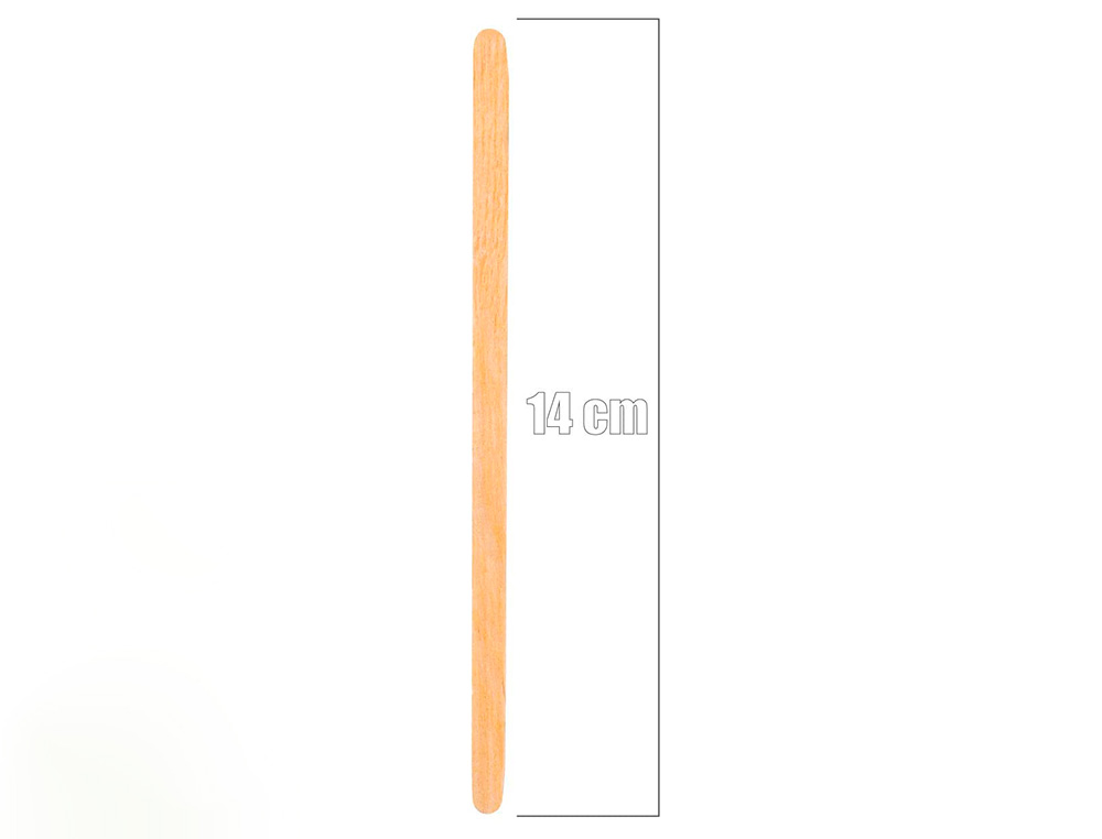 PALETINA AGITADORA DE MADERA 14 CM PARA EL CAFE CON FUNDA INDIVIDUAL BOLSA DE 1000 UNIDADES