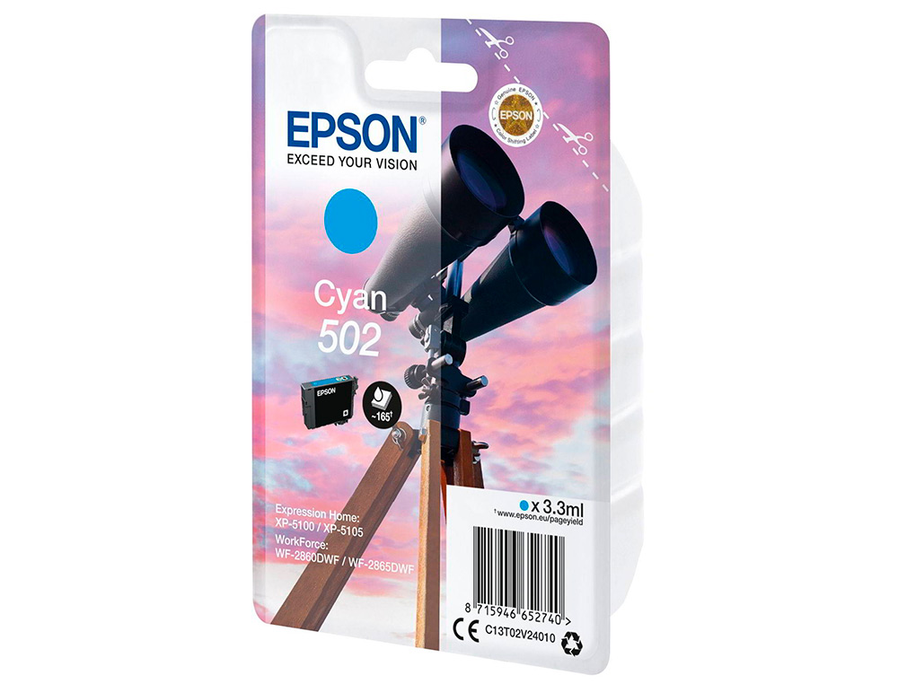 INK-JET EPSON SINGLEPACK CIAN 502 INK