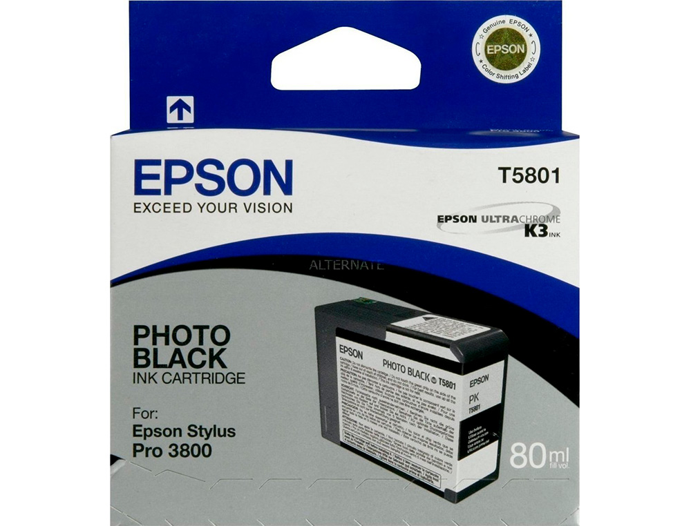 INK-JET EPSON STYLUS PRO-3800/3880 NEGRO PHOTO (80ML)