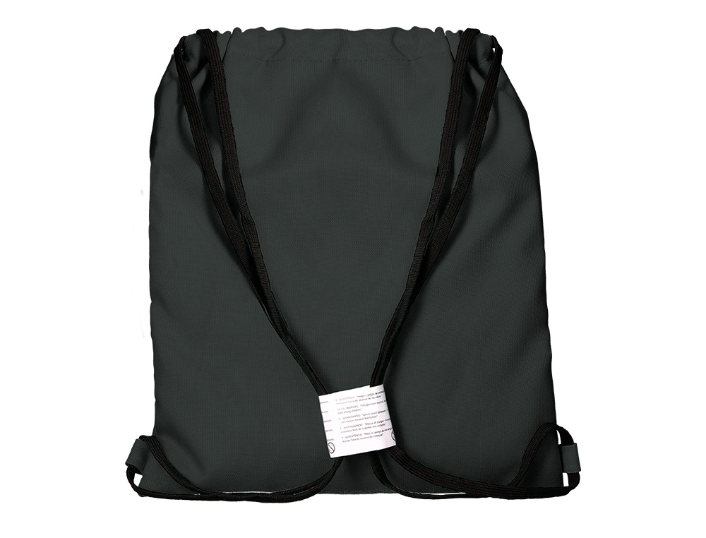 MOCHILA SACO PLANO ANTARTIK BOLSILLO INTERIOR CON CREMALLERA COLOR NEGRO 350X400 MM