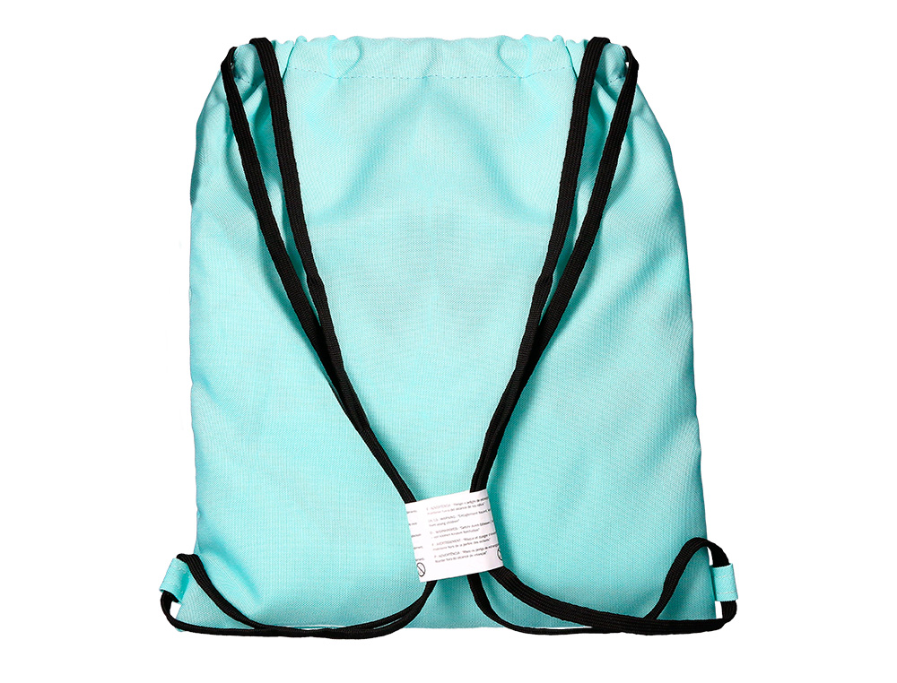 MOCHILA SACO PLANO ANTARTIK BOLSILLO INTERIOR CON CREMALLERA COLOR AZUL HIELO 350X400 MM