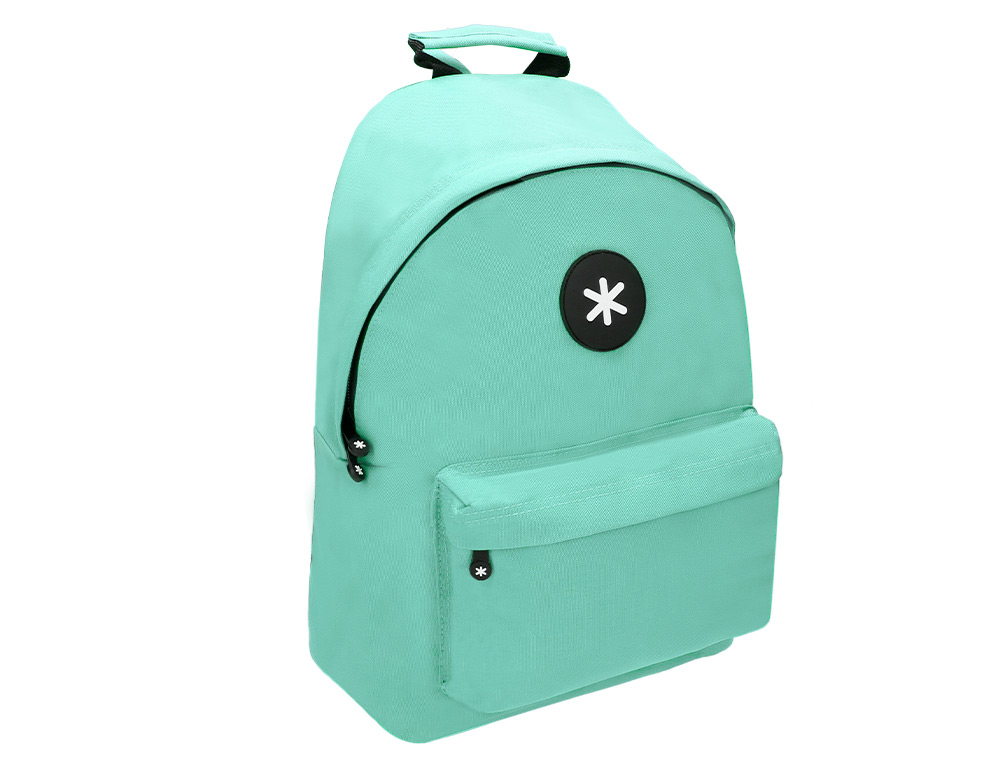 MOCHILA ANTARTIK CON ASA Y BOLSILLOS CON CREMALLERA COLOR VERDE MENTA 310X160X410 MM