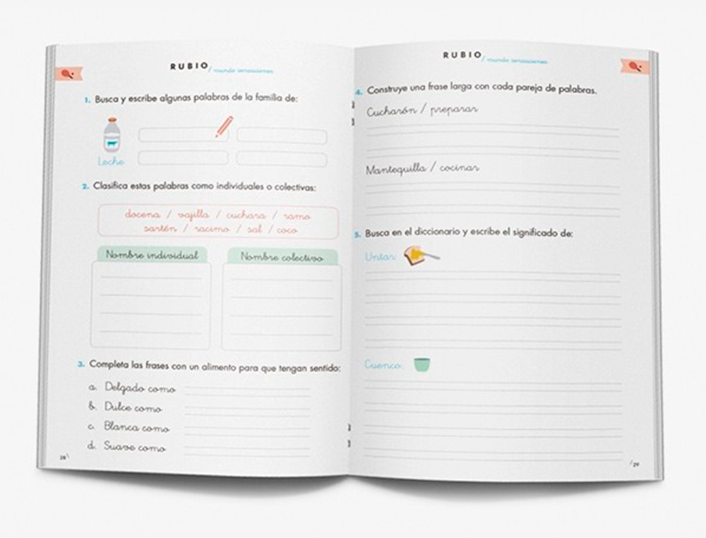 CUADERNO RUBIO COMPETENCIA LECTORA 1 MUNDO SENSACIONES