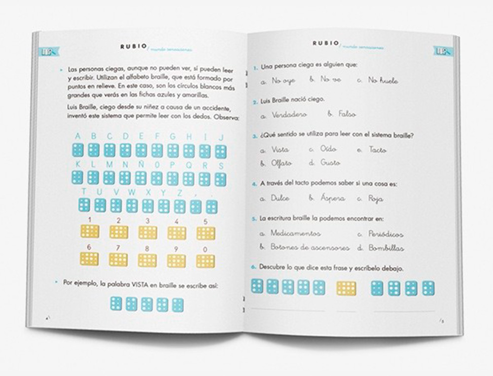 CUADERNO RUBIO COMPETENCIA LECTORA 1 MUNDO SENSACIONES
