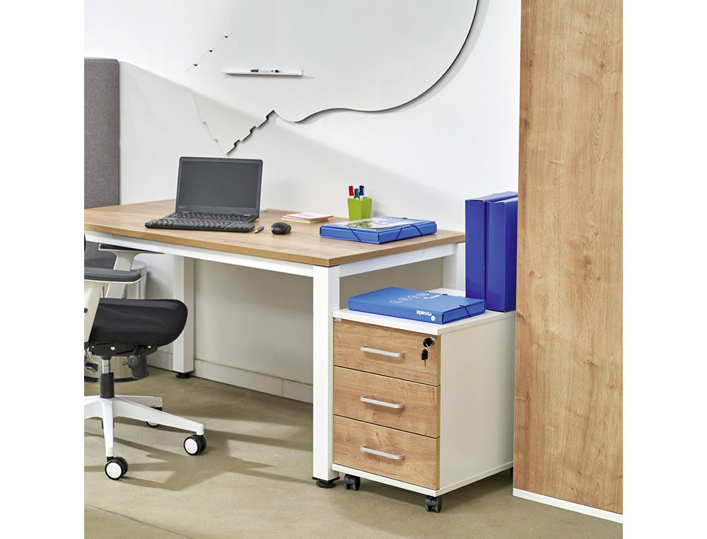 MESA DE OFICINA ROCADA EXECUTIVE 2005AD04 ALUMINIO/BLANCO 200X100 CM