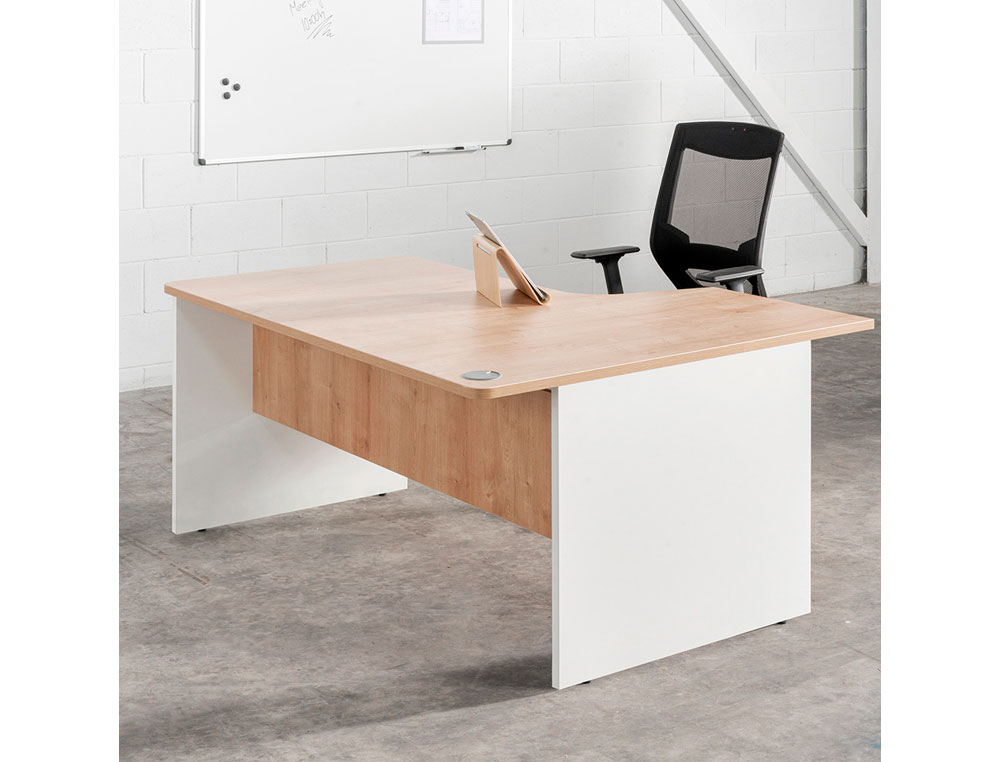 MESA DE OFICINA ROCADA WORK 2004AB02 ALUMINIO/GRIS 200X80 CM