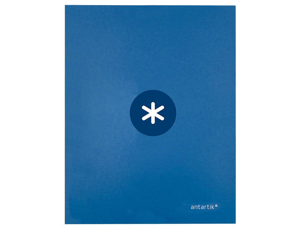 CARPETA 4 ANILLAS 40 MM MIXTAS ANTARTIK A4 FORRADA COLOR AZUL MARINO