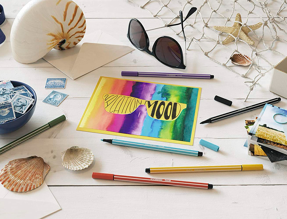 ROTULADOR STABILO ACUARELABLE PEN 68 ESTUCHE CARTON DE 10 UNIDADES COLORES SURTIDOS
