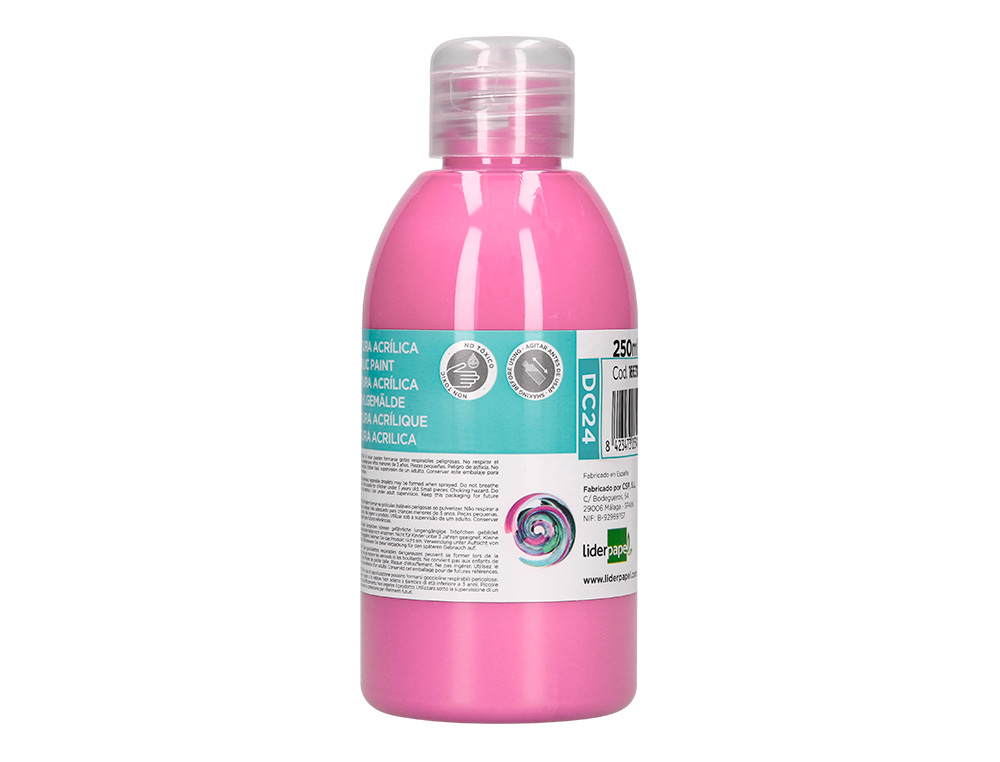 PINTURA ACRILICA LIDERPAPEL BOTE DE 250 ML ROSA