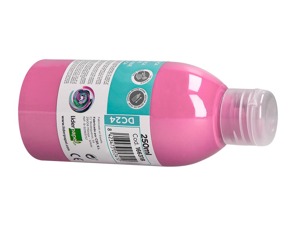 PINTURA ACRILICA LIDERPAPEL BOTE DE 250 ML ROSA
