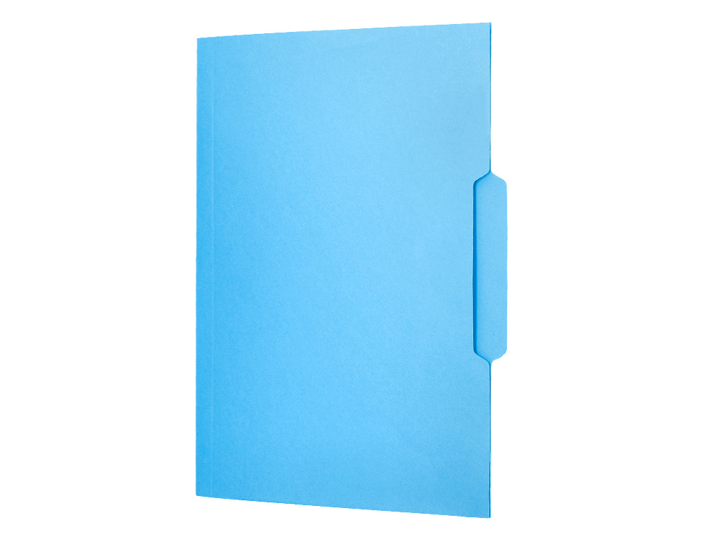 SUBCARPETA CARTULINA LIDERPAPEL FOLIO PESTAA CENTRAL 240G/M2 AZUL