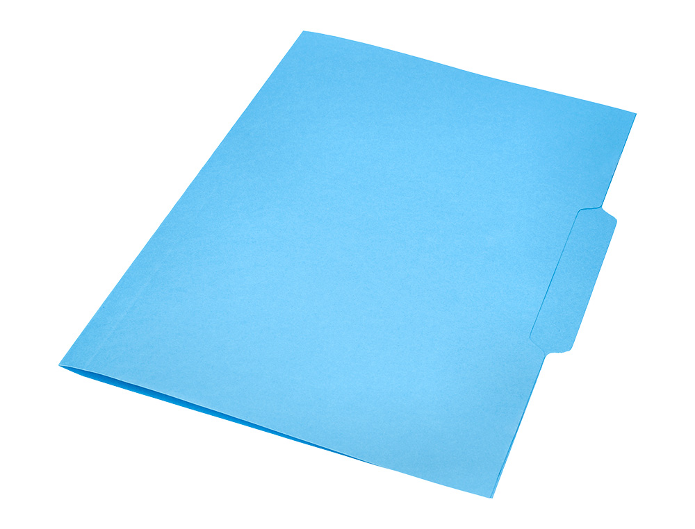 SUBCARPETA CARTULINA LIDERPAPEL FOLIO PESTAA CENTRAL 240G/M2 AZUL