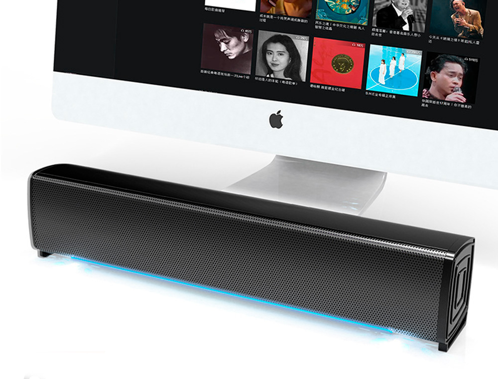 BARRA DE SONIDO Q-CONNECT PARA PC CON ILUMINACIN LED COLOR NEGRO