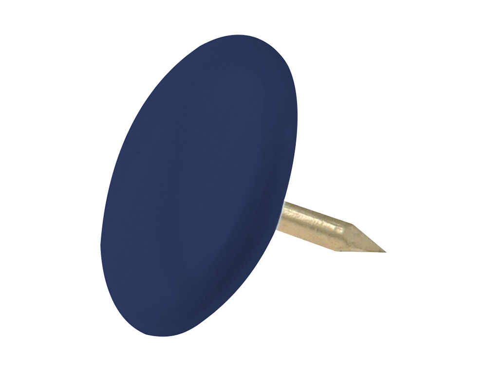 CHINCHETA LISMANIA OFFICE COLOR AZUL CAJA DE 100 UNIDADES