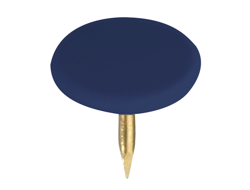 CHINCHETA LISMANIA OFFICE COLOR AZUL CAJA DE 100 UNIDADES