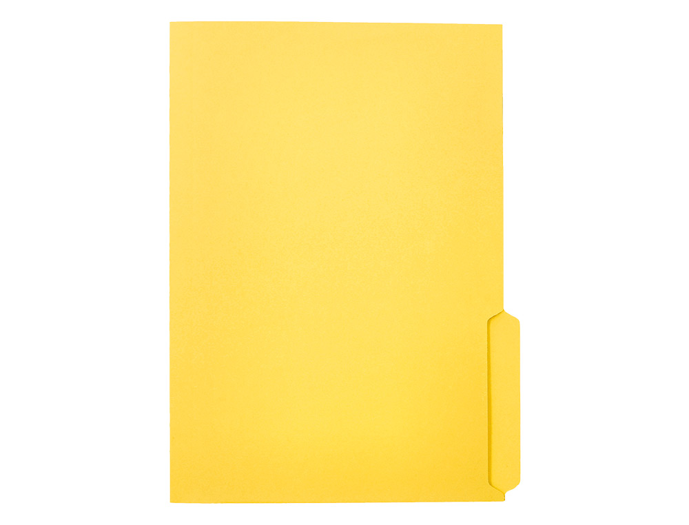 SUBCARPETA CARTULINA LIDERPAPEL FOLIO PESTAA DERECHA 240G/M2 AMARILLO