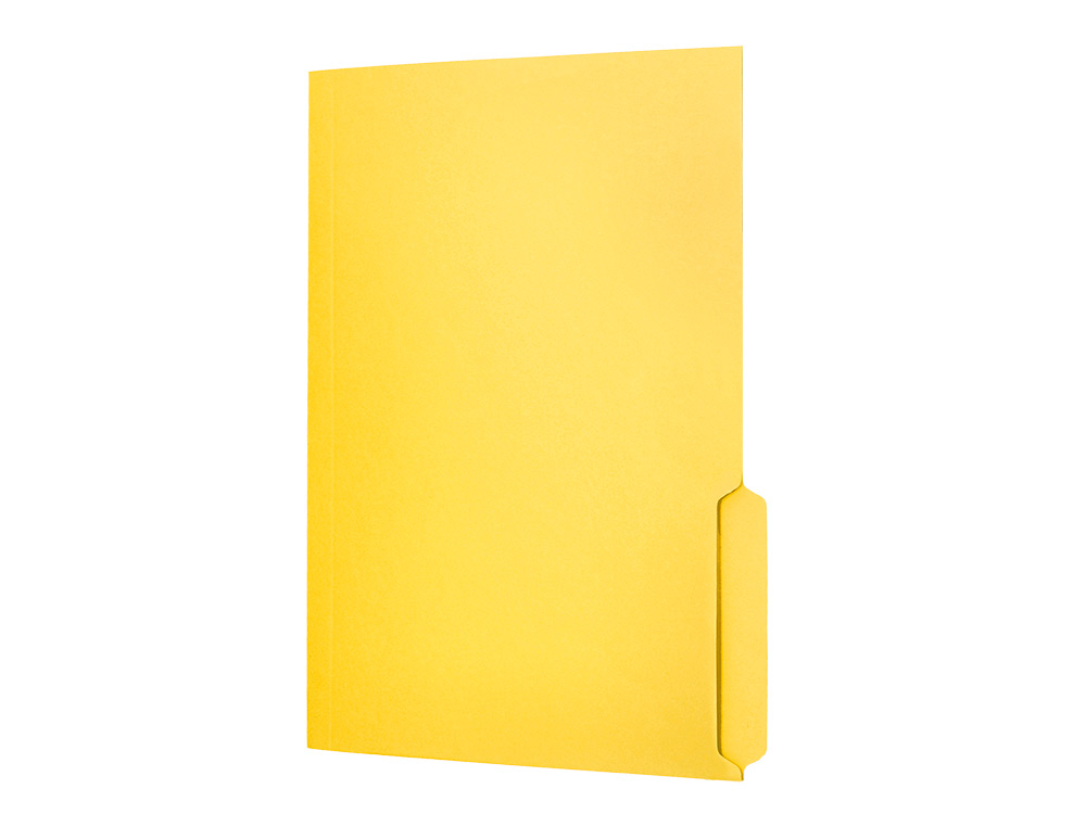 SUBCARPETA CARTULINA LIDERPAPEL FOLIO PESTAA DERECHA 240G/M2 AMARILLO
