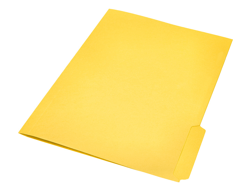SUBCARPETA CARTULINA LIDERPAPEL FOLIO PESTAA DERECHA 240G/M2 AMARILLO