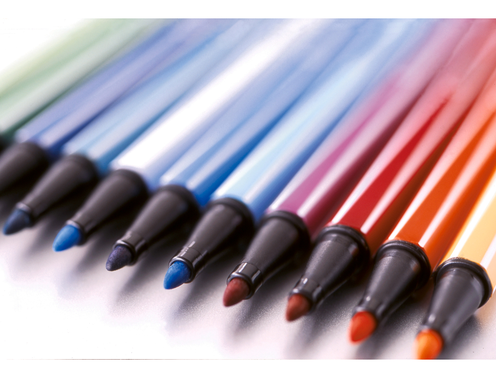 ROTULADOR STABILO PUNTA DE FIBRA PEN 68 ZEBRUI CEREZA ESTUCHE DE 20 UNIDADES COLORES SURTIDOS