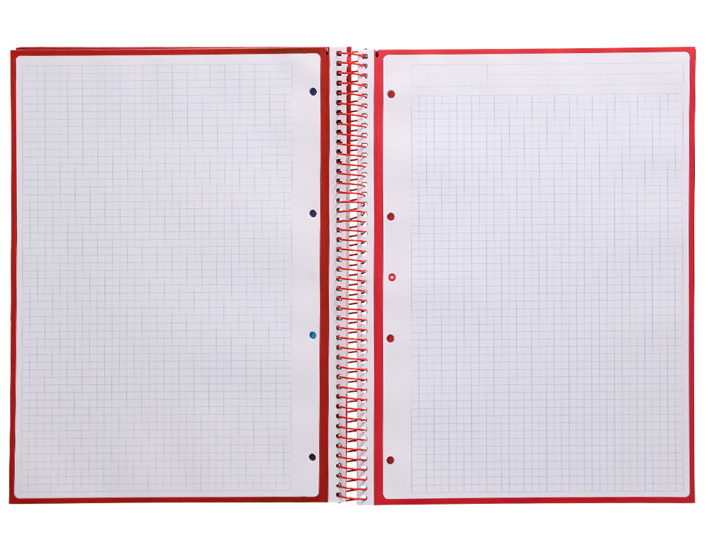 CUADERNO ESPIRAL A4 MICRO ANTARTIK TAPA FORRADA 80H 90GRCUADRO 5MM 1 BANDA 4 TALADROS EXP. 20 UNIDADES