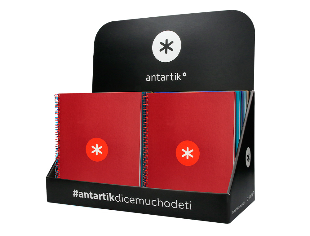 CUADERNO ESPIRAL A4 MICRO ANTARTIK TAPA FORRADA 80H 90GRCUADRO 5MM 1 BANDA 4 TALADROS EXP. 20 UNIDADES