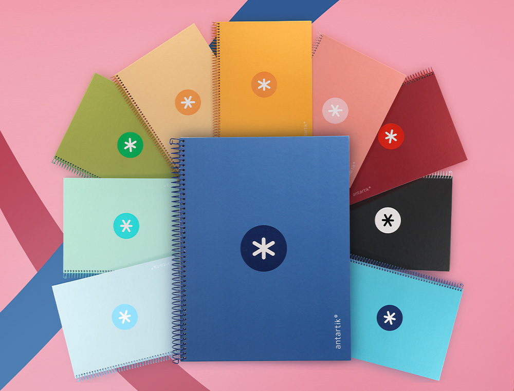 CUADERNO ESPIRAL A4 MICRO ANTARTIK TAPA FORRADA 80H 90GRCUADRO 5MM 1 BANDA 4 TALADROS EXP. 20 UNIDADES