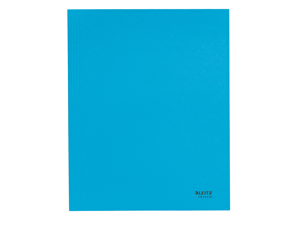 SUBCARPETA LEITZ RECYCLE CON TRES SOLAPAS DIN A4 CARTON 100% RECICLABLE AZUL